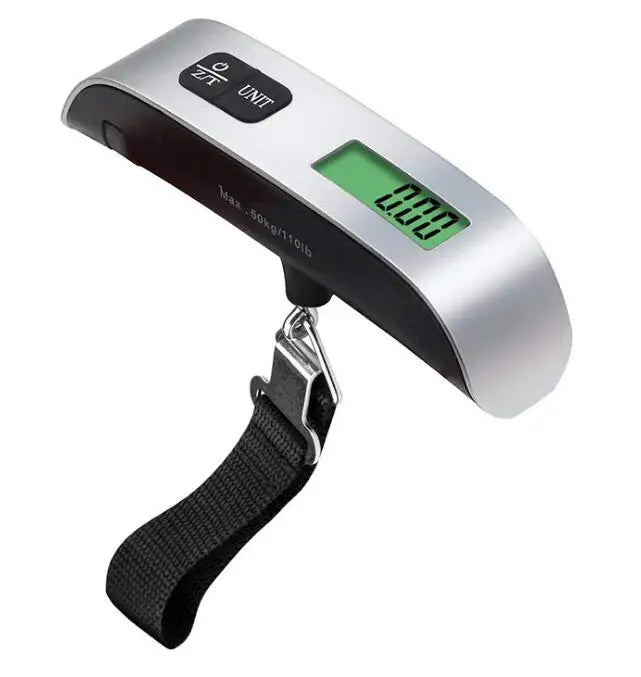 Bilancia digitale per valigie 110 lb 50 kg, portatile e maneggevole, con gancio per pesare il bagaglio e ideale per il viaggio.