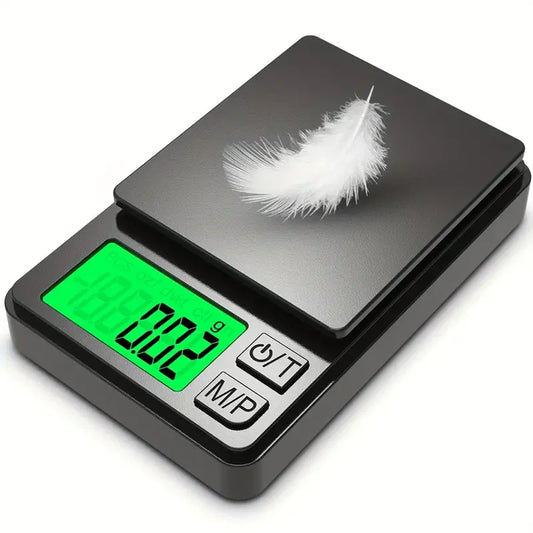 Bilancia da tasca di precisione 1000g X 0,1g - Bilancia digitale per grammi, cibo, gioielli, once/grani con schermo LCD retroilluminato - Bilancia miniatura per viaggi.